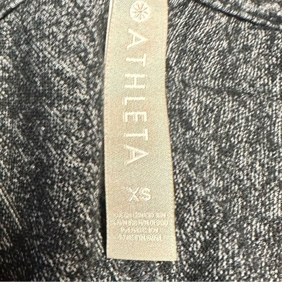 ATHLETA Harmony Wrap Yoga Gray Slouch Open Front Hooded Cardigan Sweater Size XS - Picture 4 of 9